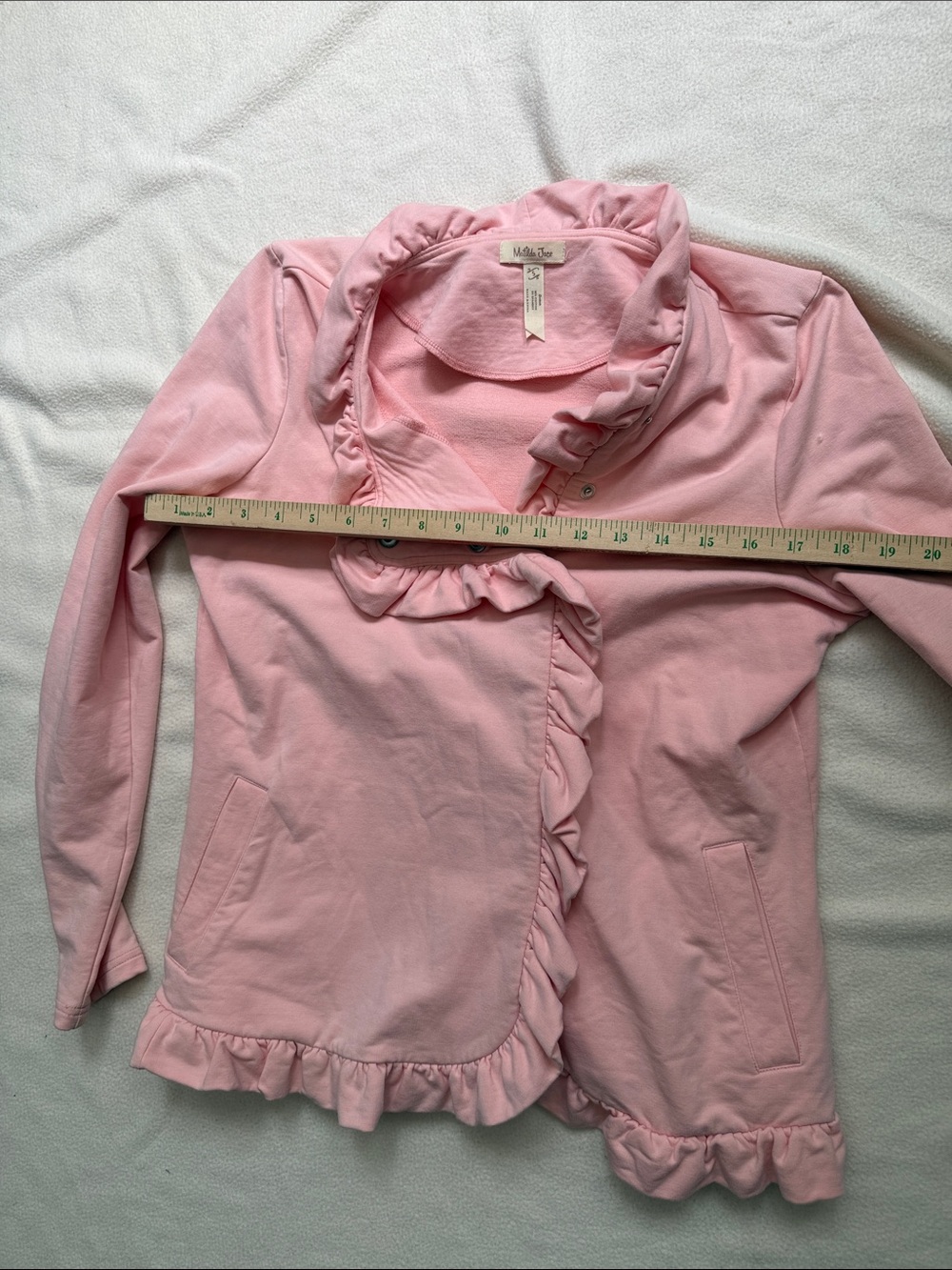Matilda Jane Light Pink Ruffle-Front Jacket - Picture 10 of 12